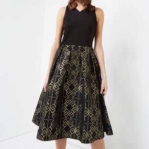 Ted Baker Black Flamie Jacquard Ballerina Dress
